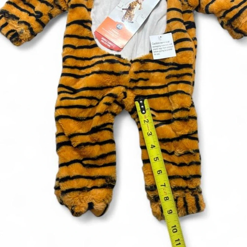 NWT Tiger Plush Bodysuit Costume Cosplay Safari Halloween Kids 0-6M Hyde & Eek